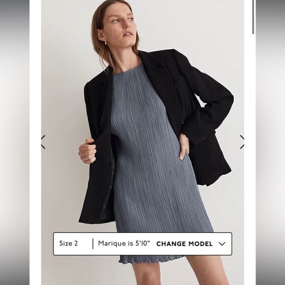madewell Plissé Mini Tee Dress* - Picture 1 of 7